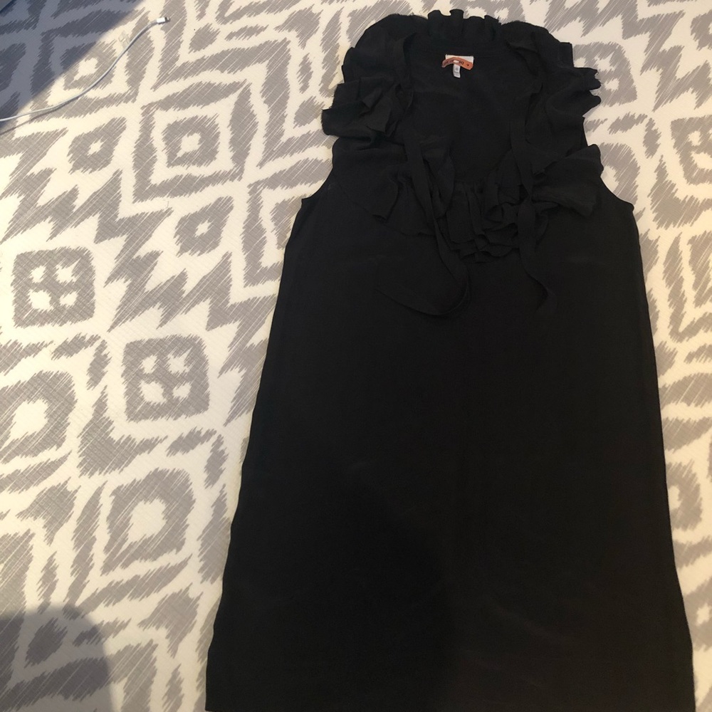 Joie black silk dress
